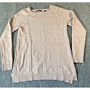 Cyrus, Women's Sweater ,Rosewood.‎  Size M , Cable Knit, Pullover ,Split Hem